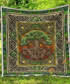 Irish Tree Premium Quilt Blanket Bedding Set