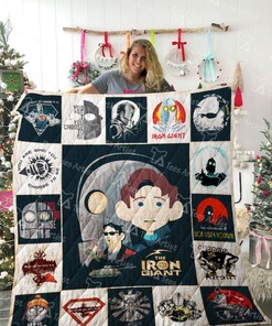 Iron Giant Symbol Quilt Blanket Bedding Set for Home Décor