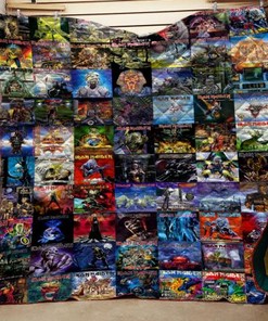 Iron Maiden Band Collage Quilt Blanket Bedding Set