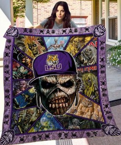 Iron Maiden Ncaa Lsu Tigers Collected Love Quilt Blanket Bedding Set