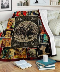 Iron Maiden Rock Band Idea Sherpa Fleece Blanket Gifts for Family, for Couple