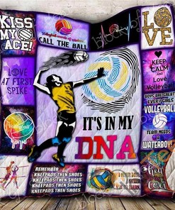 It’S In My Dna Volleyball Quilt Blanket Bedding Set