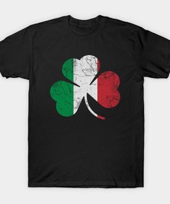 Italian Italia Shamrock Flag St Patricks Day Shirt