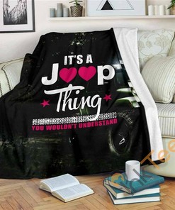 It's A Jeep Thing Sherpa Fleece Blanket Gifts for Family, for Couple
