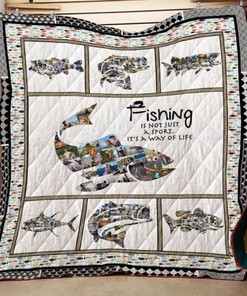 It's A Way Of Life Fishing Quilt Blanket Bedding Set