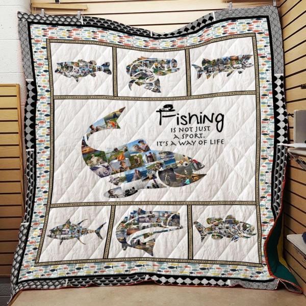 It's A Way Of Life Fishing Quilt Blanket Bedding Set