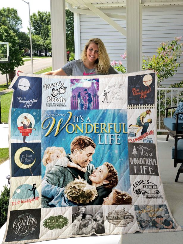 It's A Wonderful Life Poster Ver Collected Quilt Blanket Bedding Set