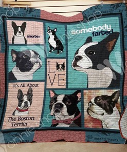 It's All About The Boston Terrier Quilt Blanket Bedding Set