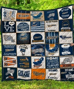 I've Got Game Ncaa Cal State Fullerton Titans Collection Collected Love Quilt Blanket Bedding Set