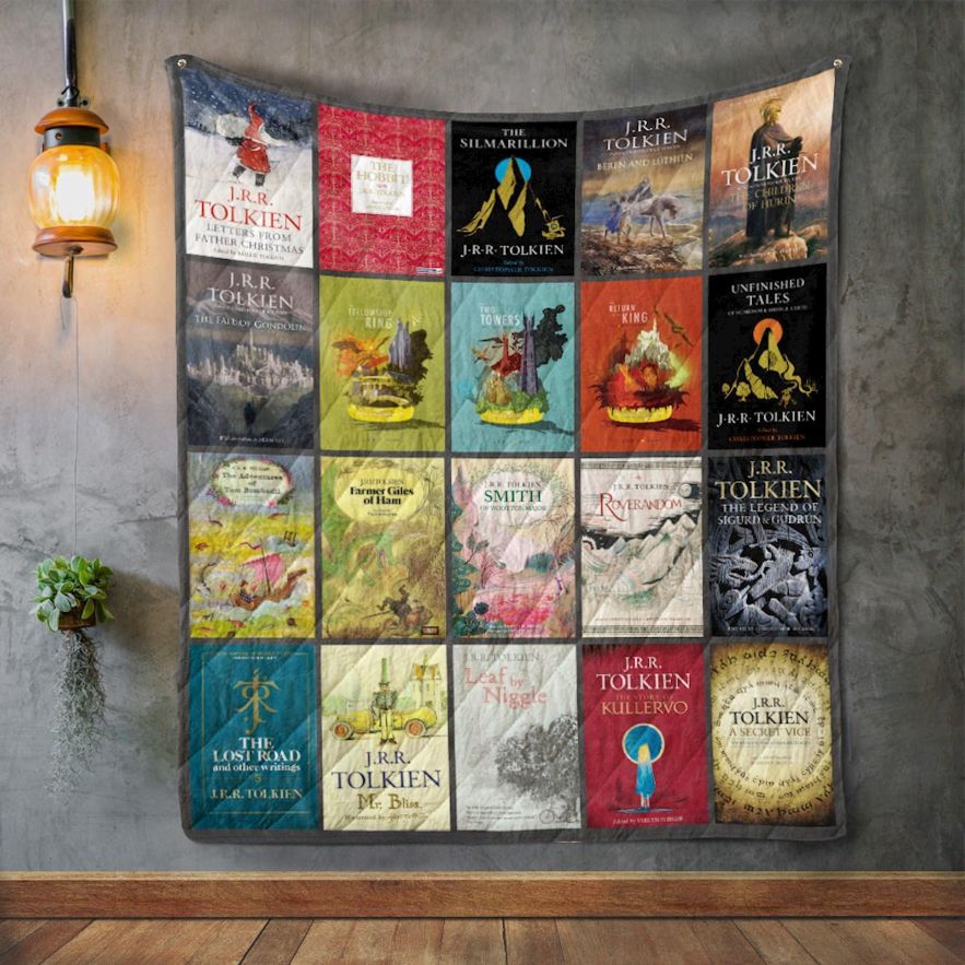 J. R. R. Tolkien Books Quilt Blanket Bedding Set