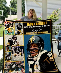 Jack Lambert Sports Themed Quilt Blanket Bedding Set