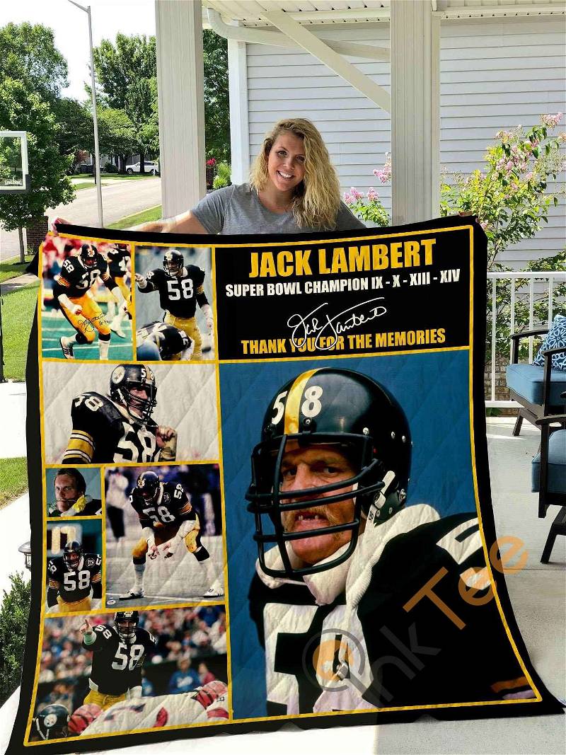 Jack Lambert Tribute Quilt Blanket Bedding Set