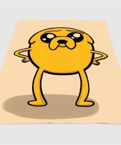Jack Look Very Cute Adventure Time Sherpa Fleece Blanket Gifts for Family, for Couple