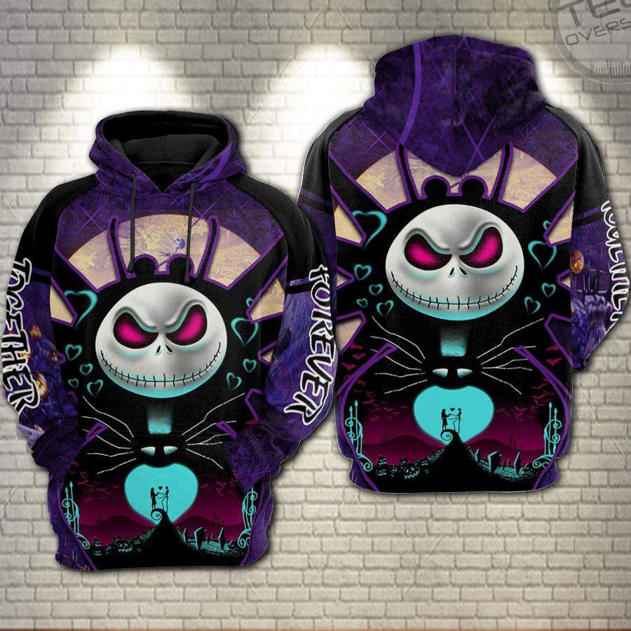 Jack Skellington And Sally Menwomen All-over Print Hoodie
