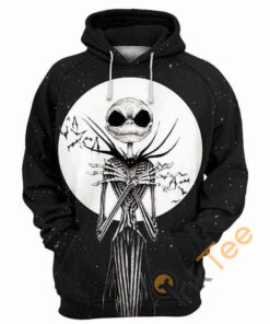 Jack Skellington Halloween Bat Moon Hoodie 3d