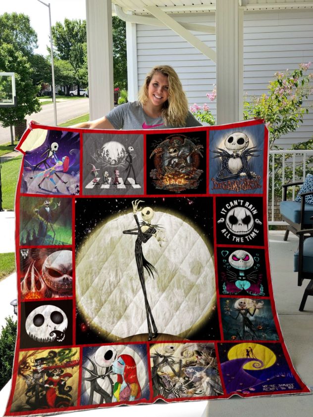 Jack Skellington It Can't Rain All The Time Quilt Blanket Bedding Set