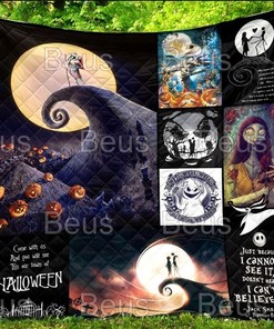 Jack Skellington Love Sally The Nightmare Before Christmas Quilt Blanket Bedding Set