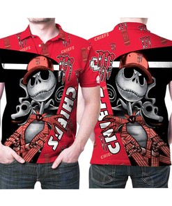 Jack Skellington Mosnter Energy Kansas City Chiefs Nfl American Football Team Logo 3d Designed Allover Gift For Chiefs Fans Polo Shirt