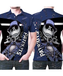 Jack Skellington Mosnter Energy New England Patriots Nfl American Football Team Logo 3d Designed Allover Gift For Patriots Fans Polo Shirt