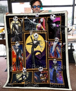Jack Skellington Movie The Nightmare Before Christmas Horror Movie Quilt Blanket Bedding Set