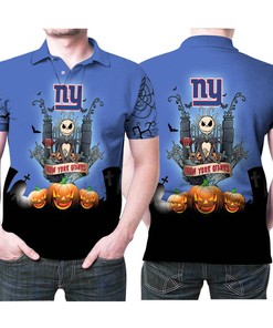 Jack Skellington New York Giants Pumpkins Halloween 3d Printed Gift For New York Giants Fan Polo Shirt All Over Print Shirt 3d T-shirt