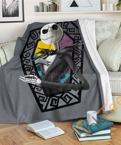 Jack Skellington Nightmare Sherpa Fleece Blanket Gifts for Family