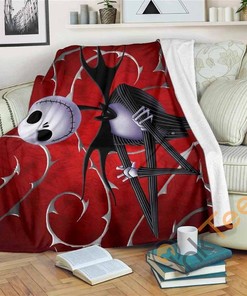 Jack Skellington Sherpa Fleece Blanket