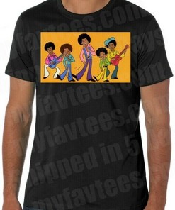 Jackson 5 Five Cartoon T Shirt Michael Off The Wall Thriller Bad