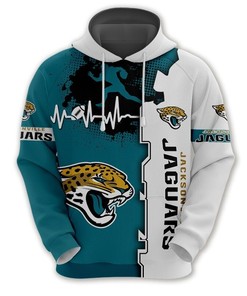 Jacksonville Jaguars 3D All Over Print Zip Hoodie for Nfl Fans