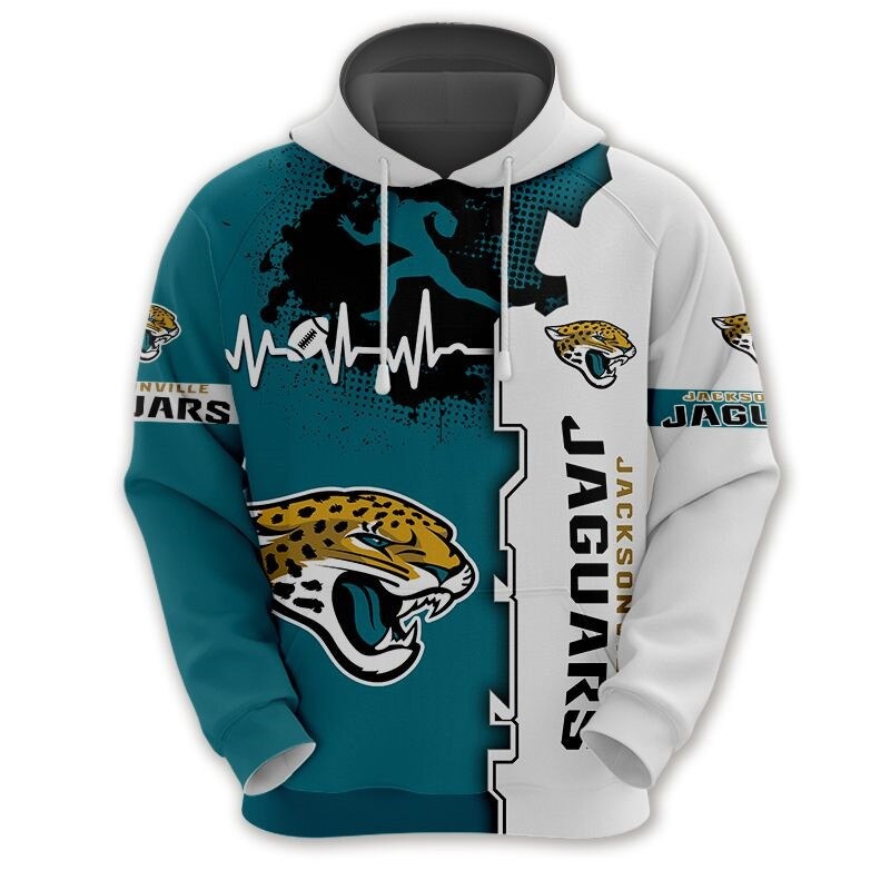 Jacksonville Jaguars 3D All Over Print Zip Hoodie for Nfl Fans