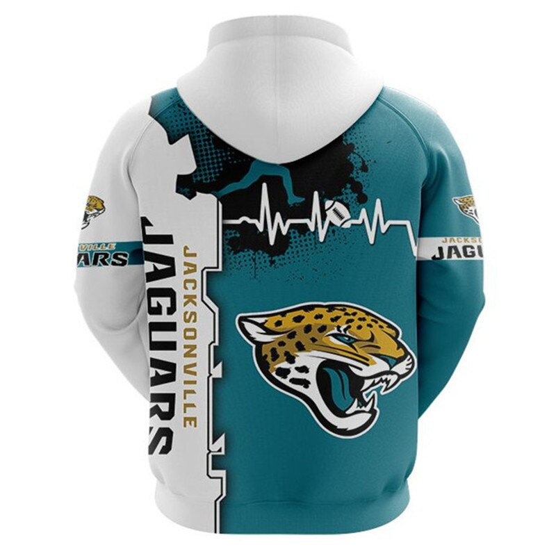 Jacksonville Jaguars 3D All Over Print Zip Hoodie for Nfl Fans - Image 2