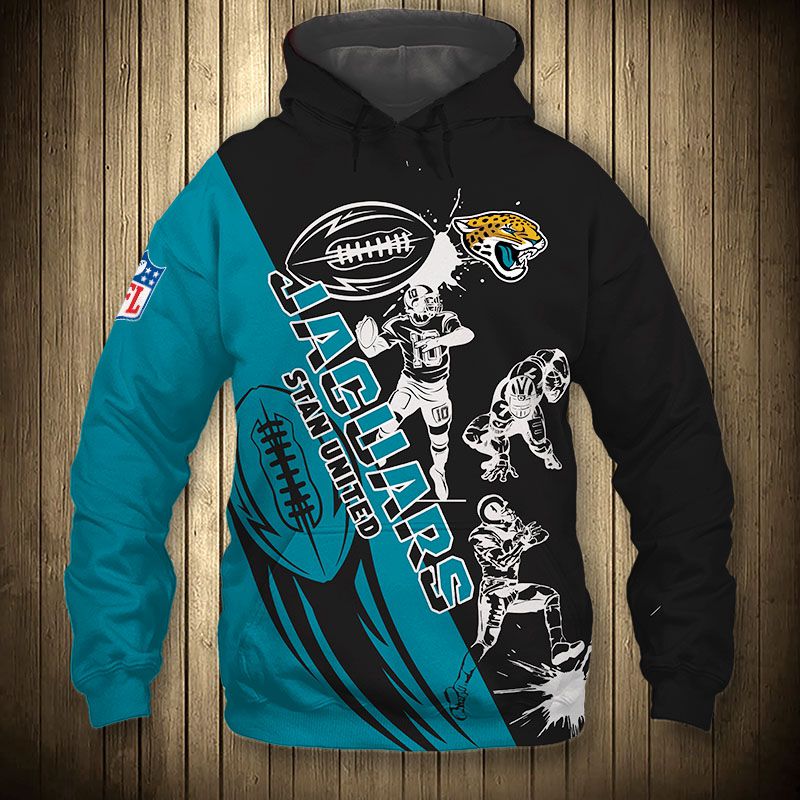 Jacksonville Jaguars Hoodie 3D Cartoon Player Cute Zip Hoodie