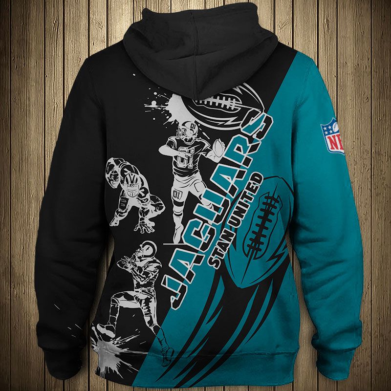 Jacksonville Jaguars Hoodie 3D Cartoon Player Cute Zip Hoodie - Image 2