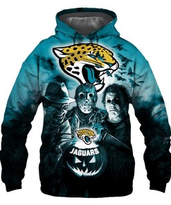 Jacksonville Jaguars Hoodie 3D Halloween Horror Night Gift for Fans