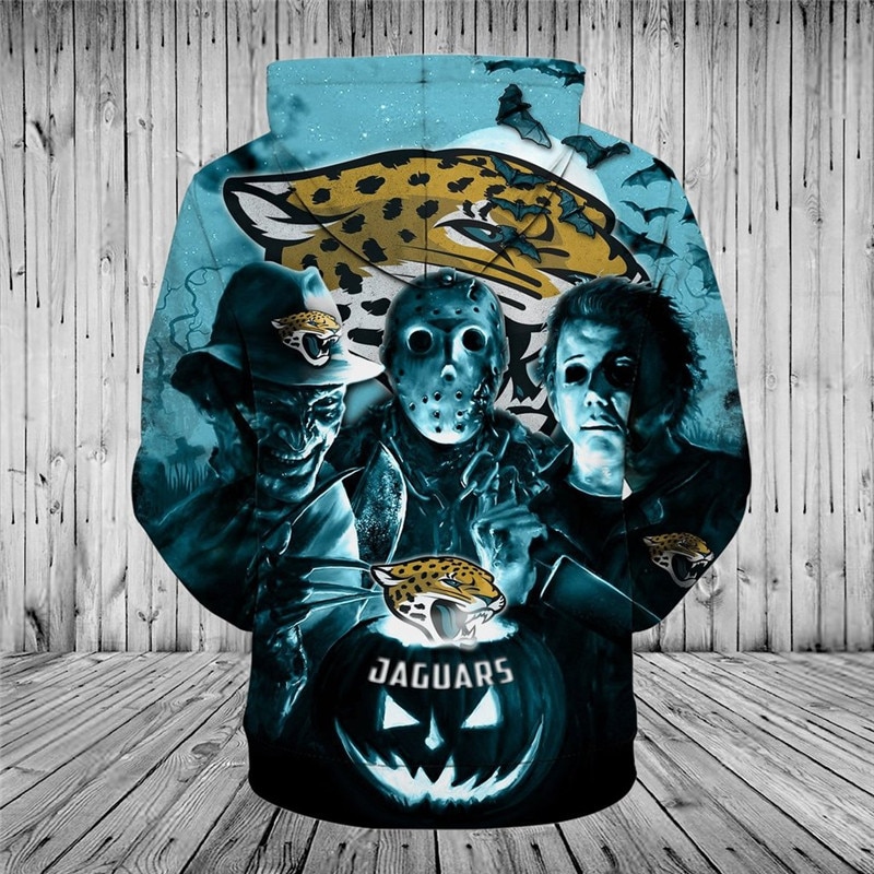 Jacksonville Jaguars Hoodie 3D Horror Night Halloween Pullover Nfl - Image 2