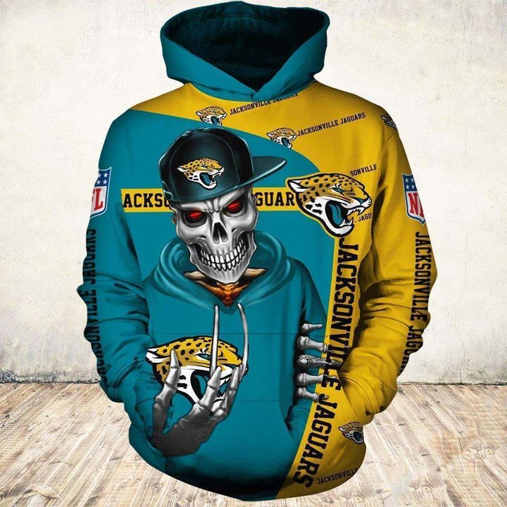 Jacksonville Jaguars Hoodie 3D Zip Hoodie Cute Death Gifts for Fans