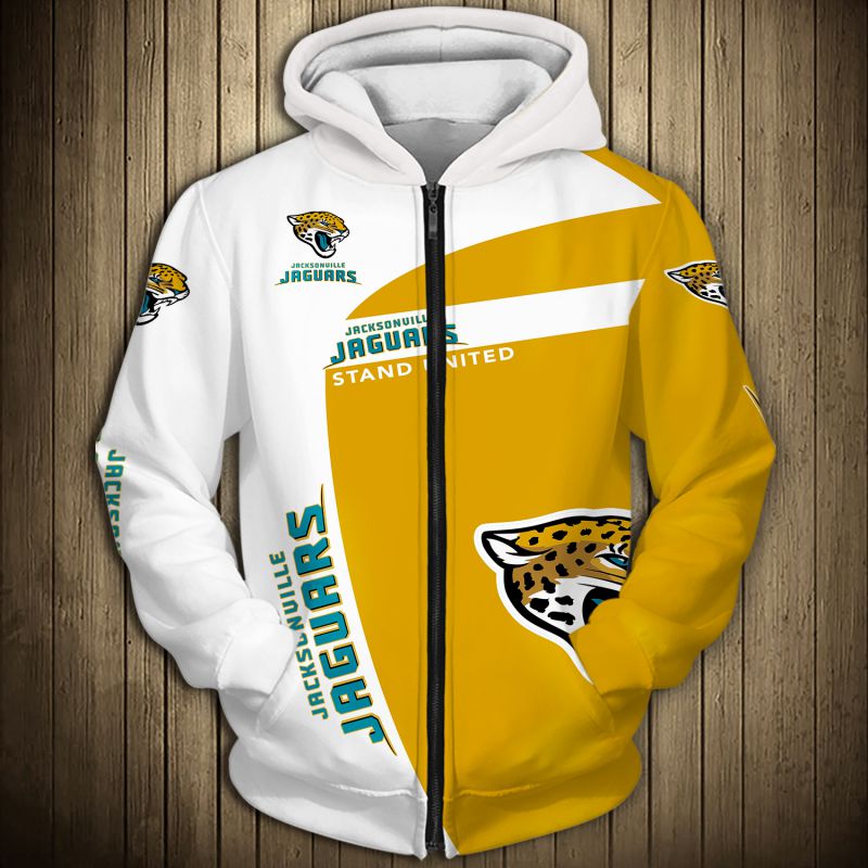Jacksonville Jaguars Hoodie 3D Zip Hoodie Pullover Gift for Fans