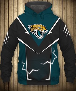 Jacksonville Jaguars Hoodie Lightning Graphic Gifts for Fans