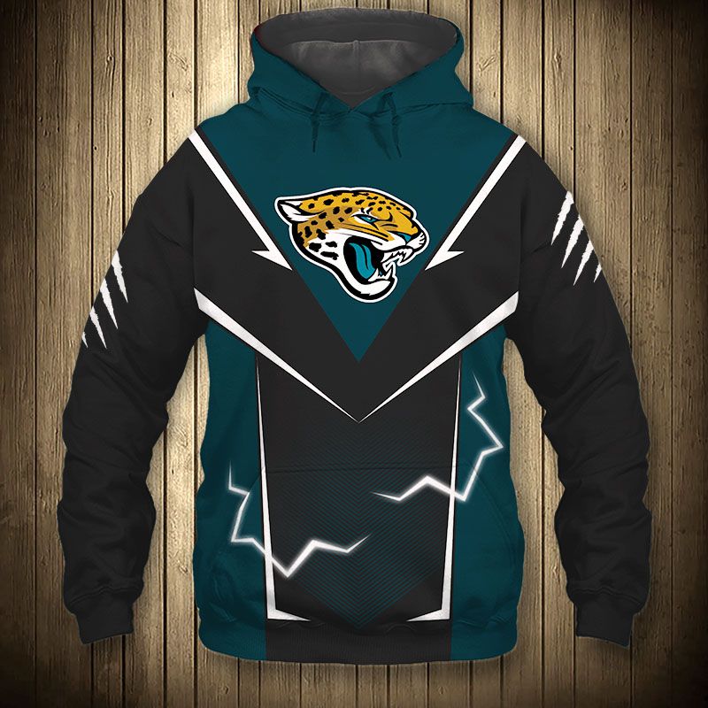 Jacksonville Jaguars Hoodie Lightning Graphic Gifts for Fans
