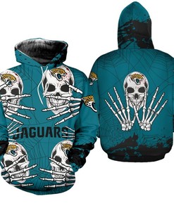 Jacksonville Jaguars Hoodie Skull for Halloween Graphic