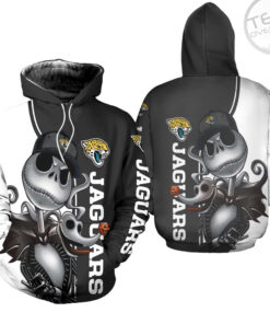 Jacksonville Jaguars Jack Skellington And Zero 3D Hoodie