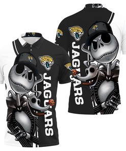 Jacksonville Jaguars Jack Skellington And Zero Polo Shirt All Over Print Shirt 3d T-shirt