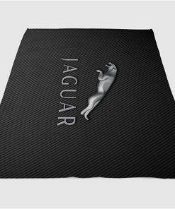 Jaguar Logo Carbon Sherpa Fleece Blanket Gifts for Family, for Couple
