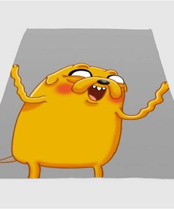 Jake Adventure Time Sherpa Fleece Blanket Gifts for Family, for Couple