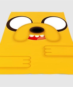 Jake Flat Adventure Time Sherpa Fleece Blanket Gifts for Family, for Couple