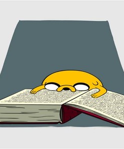 Jake The Dog Adventure Time Sherpa Fleece Blanket Gifts for Family, for Couple