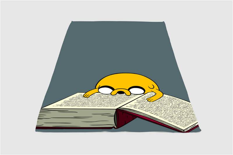 Jake The Dog Adventure Time Sherpa Fleece Blanket Gifts for Family, for Couple