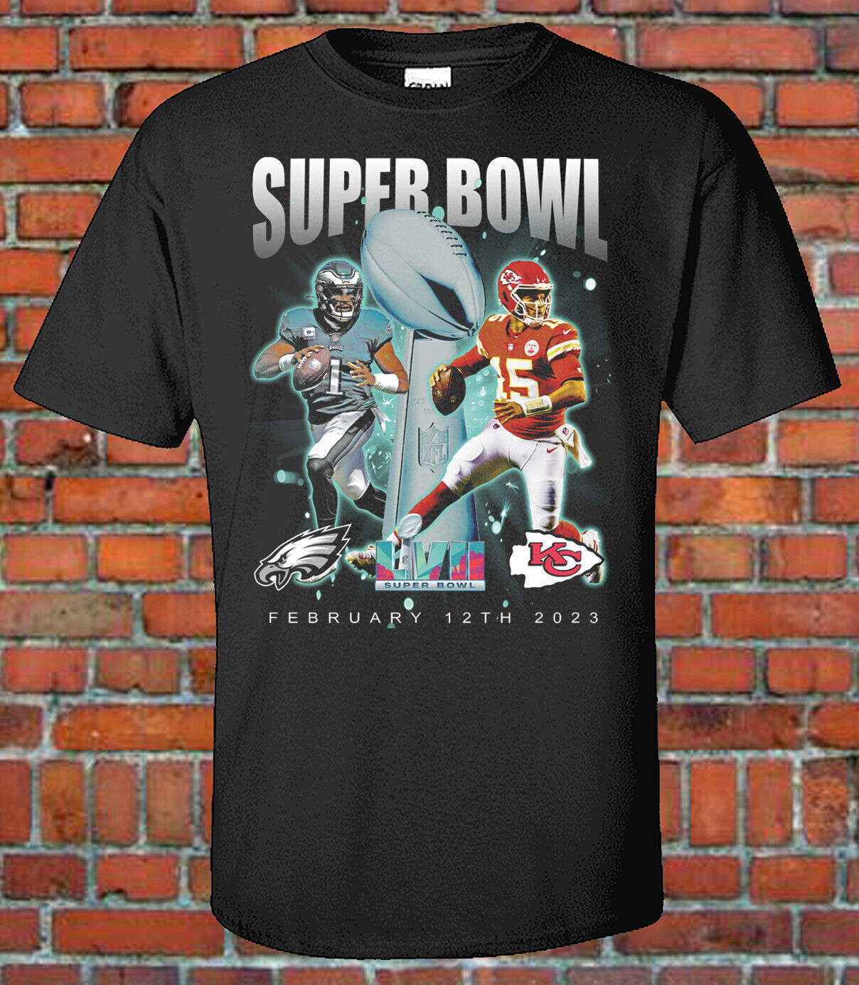 Jalen Hurts Eagles Patrick Mahomes Kansas City Chiefs T shirt Gift Men Women - Image 2