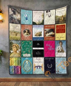 Jane Austen Books Quilt Blanket Bedding Set