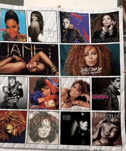 Janet Jackson Albums Collected Music Quilt Blanket Bedding Set